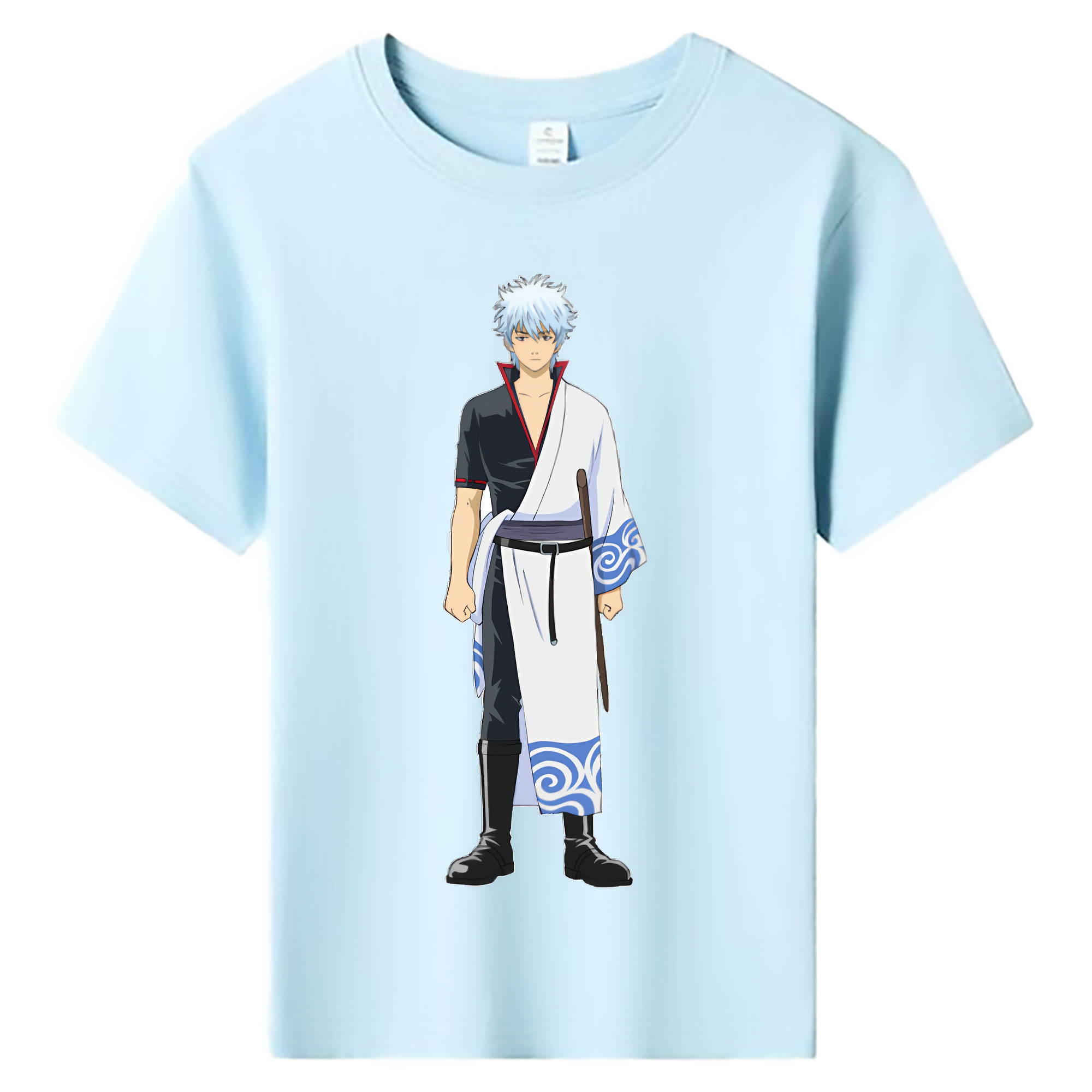 （画像用） ぎんたま 坂田銀時（さかたぎんとき） 神楽 志村新八（しむら しんぱち） GINTAMA Sakata Gintoki Kagura Shimura Shinpachi 綿100％キッズTシャツ（フロントプリント）